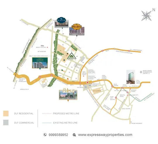 Dlf Ultima Gurgaon Location Map - Ready to Move Luxury Flat in Sector 81 Gurgaon