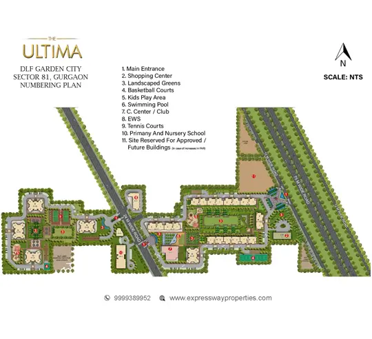 Dlf Ultima Master Plan Layout Plan - Ready to Move Luxury Flat in Sector 81
