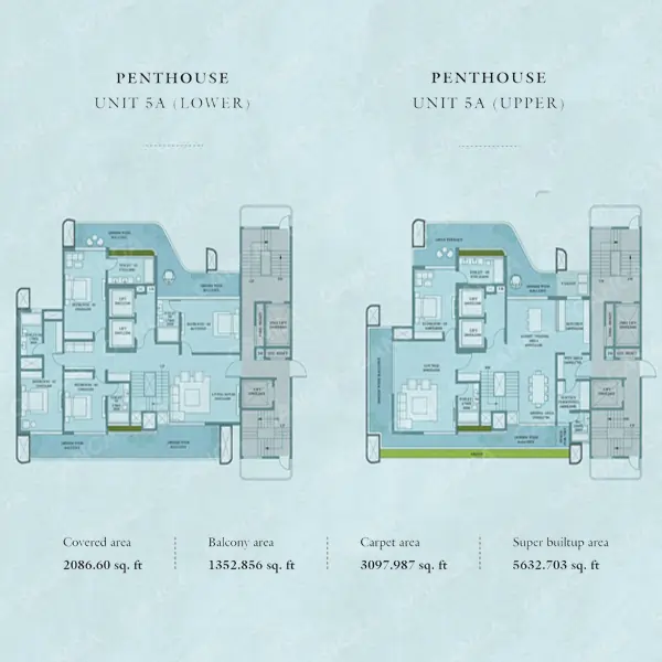 Ganga Realty Nandaka 5bhk penthouses floor plan