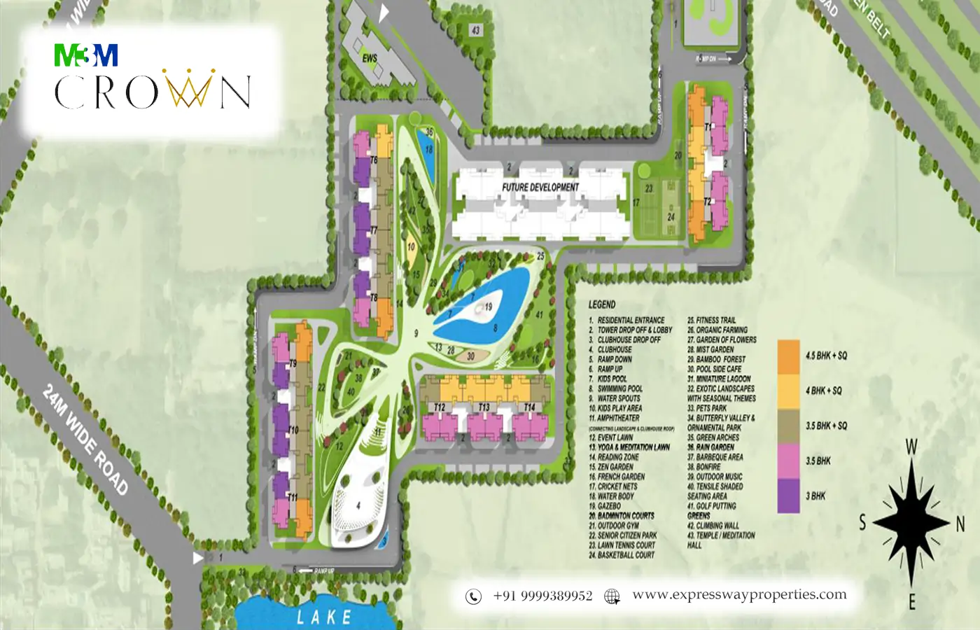 M3M Crown Site Plan - Sector 111 Dwarka Expressway Gurgaon