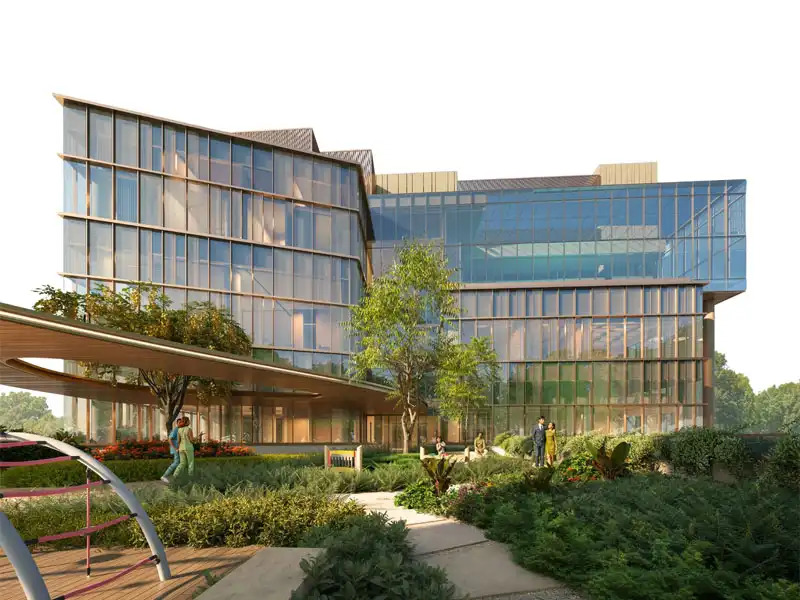 The Downtown 66 Club with landscaped outdoor spaces at BPTP Downtown 66