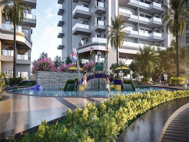 Artist's impression of Smartworld One DXP Sector 113 Gurgaon Aqua kids play zone with water features